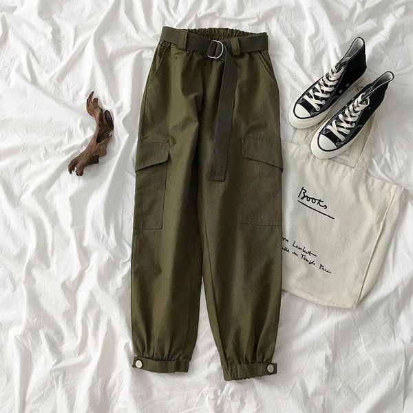 women's pants & capris harajuku cargo women casual stretch high waist loose pocket trousers with belt safari style 2021 autumn, Black;white
women's pants & capris harajuku cargo women casual stretch high waist loose pocket trousers with belt safari style 2021 autumn, Black;white