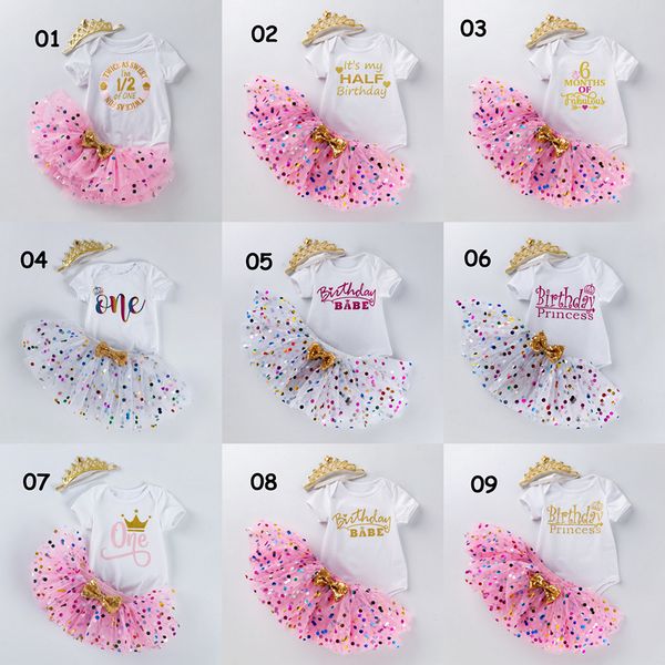 ins baby half birthday clothing set tutu dot skirt with bow romper crown headband 3pcs for girl pgraphy dress halloween princess party cloth, White
ins baby half birthday clothing set tutu dot skirt with bow romper crown headband 3pcs for girl pgraphy dress halloween princess party cloth, White