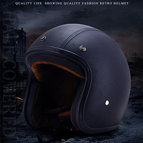motorcycle helmets four season jet helmet open face custom scooter black leather casco
motorcycle helmets four season jet helmet open face custom scooter black leather casco