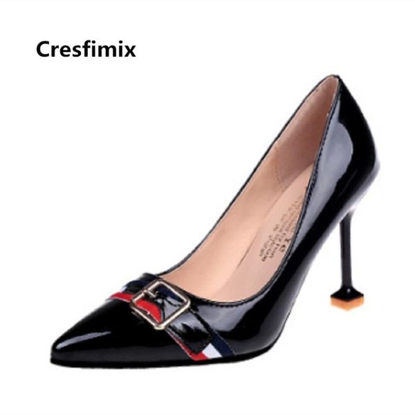 dress shoes cresfimix women classic black pu leather high heel lady casual comfortable female pumps bombas de mujeres b5012
dress shoes cresfimix women classic black pu leather high heel lady casual comfortable female pumps bombas de mujeres b5012