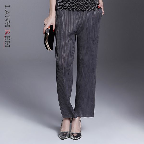 pleated straight casual pants black gray large size women's wide leg female elegant trousers with pockets 2d1347 210507, Black;white
pleated straight casual pants black gray large size women's wide leg female elegant trousers with pockets 2d1347 210507, Black;white