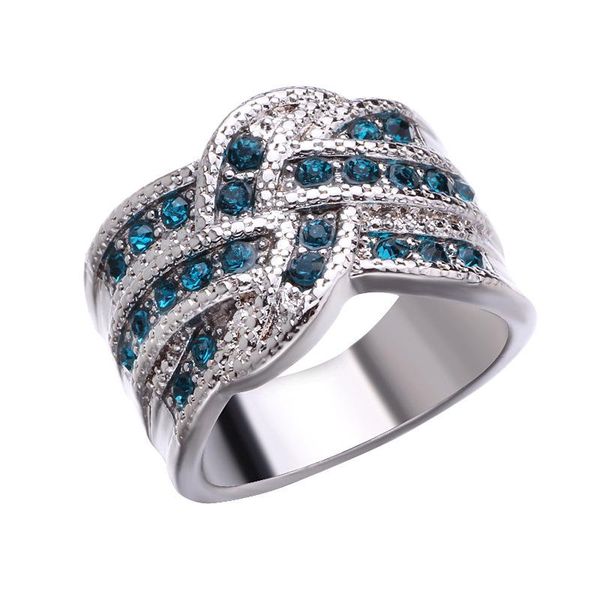 cluster rings 2021 fashion woman engagement set with blue zircon ring, shiny exaggerated punk style unisex, banquet gift, Golden;silver
cluster rings 2021 fashion woman engagement set with blue zircon ring, shiny exaggerated punk style unisex, banquet gift, Golden;silver