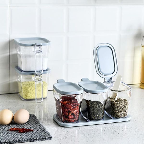 storage bottles & jars 2/3pcs/1set kitchen supplies seasoning jar organizer food transparent box with spoon lid plastic container
storage bottles & jars 2/3pcs/1set kitchen supplies seasoning jar organizer food transparent box with spoon lid plastic container
