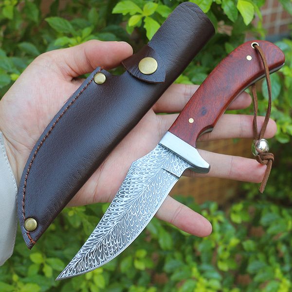 Outdoor Hunting Knife 3CR13 Fixed Blade knife with sheath Wood Handle Tactical Survival Knives Self defense TOOL EDC Camping Bushcraft Woodworking Tools