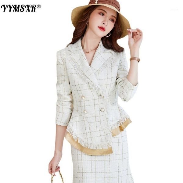 two piece dress 2021 high-quality women's suits plus size autumn and winter elegant professional suit fashion skirt overalls 2-piece se, White
two piece dress 2021 high-quality women's suits plus size autumn and winter elegant professional suit fashion skirt overalls 2-piece se, White