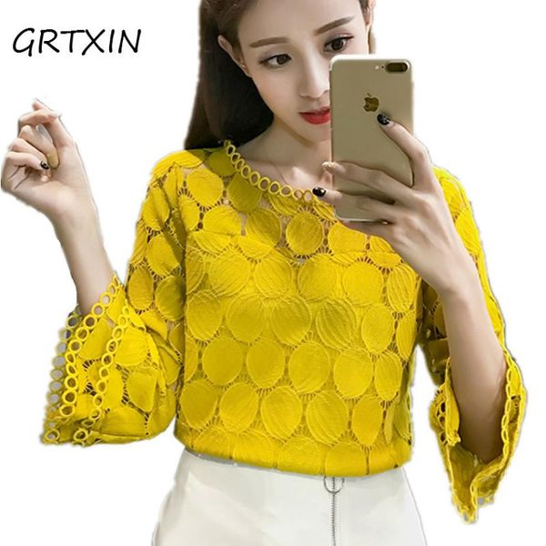 women's blouses & shirts hollow out lace autumn korean women clothing flare sleeves o-neck slim female apricot white
women's blouses & shirts hollow out lace autumn korean women clothing flare sleeves o-neck slim female apricot white