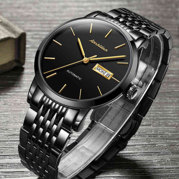 men jsdun brand 2021 automatic mechanical watches waterproof stainless steel tape classic gentlemen reloj de hombre, Slivery;brown
men jsdun brand 2021 automatic mechanical watches waterproof stainless steel tape classic gentlemen reloj de hombre, Slivery;brown