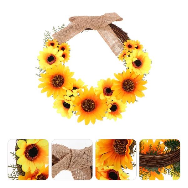 decorative flowers & wreaths 1pc artificial sunflower garland simulation wreath pendant hanging ornament
decorative flowers & wreaths 1pc artificial sunflower garland simulation wreath pendant hanging ornament
