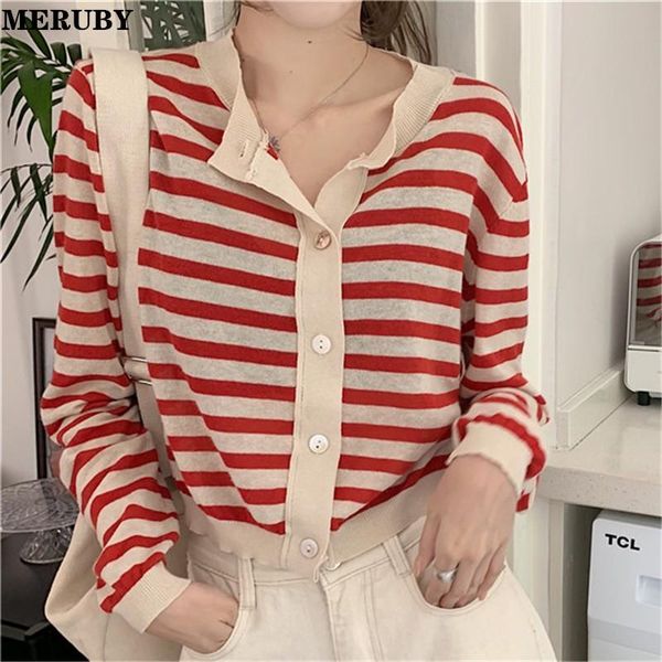 women's knits & tees meruby chic o-neck women striped knitting cardigans casual ladies loose single-breasted open stitch sweaters 2021, White
women's knits & tees meruby chic o-neck women striped knitting cardigans casual ladies loose single-breasted open stitch sweaters 2021, White