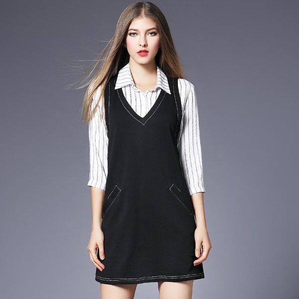 casual dresses large size ladies fat mm summer clothes two-piece sundress, Black;gray
casual dresses large size ladies fat mm summer clothes two-piece sundress, Black;gray