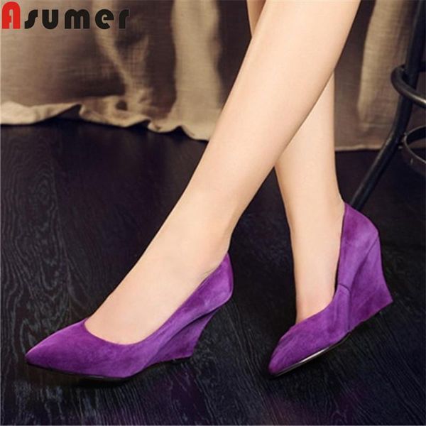 dress shoes asumer 2021 pumps women pointed toe shallow suede leather high heels prom office, Black
dress shoes asumer 2021 pumps women pointed toe shallow suede leather high heels prom office, Black