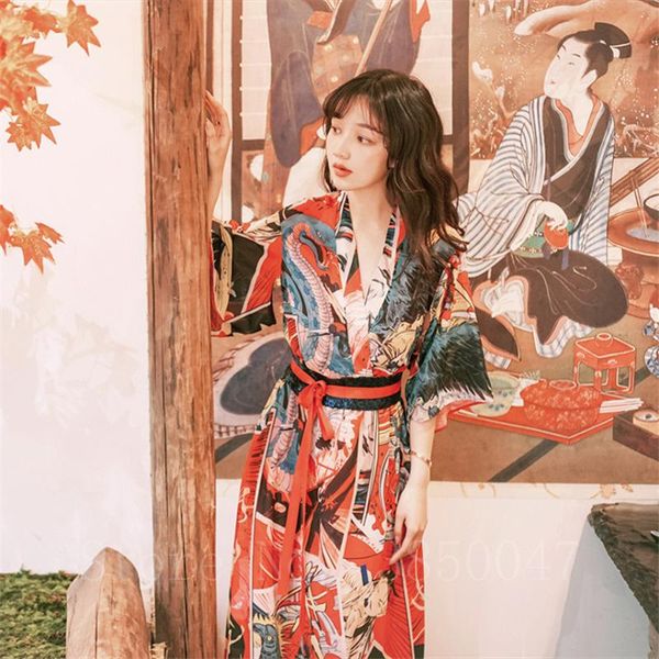 woman elegant kimono japanese style ukiyo-e printed yukat retro fairy beach wear half sleeve spring party evening dress ethnic clothing, Red
woman elegant kimono japanese style ukiyo-e printed yukat retro fairy beach wear half sleeve spring party evening dress ethnic clothing, Red