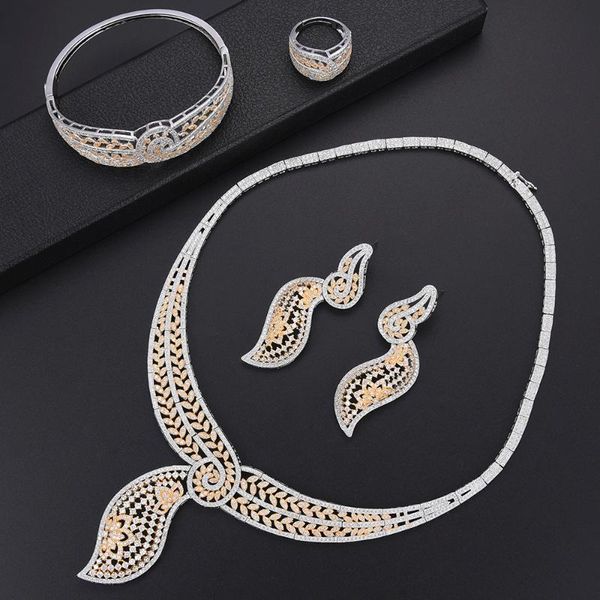 earrings & necklace larrauri trendy cz big statement collar necklace/earrings/ring/bracelet jewelry sets for women lover mother anniversary, Silver
earrings & necklace larrauri trendy cz big statement collar necklace/earrings/ring/bracelet jewelry sets for women lover mother anniversary, Silver