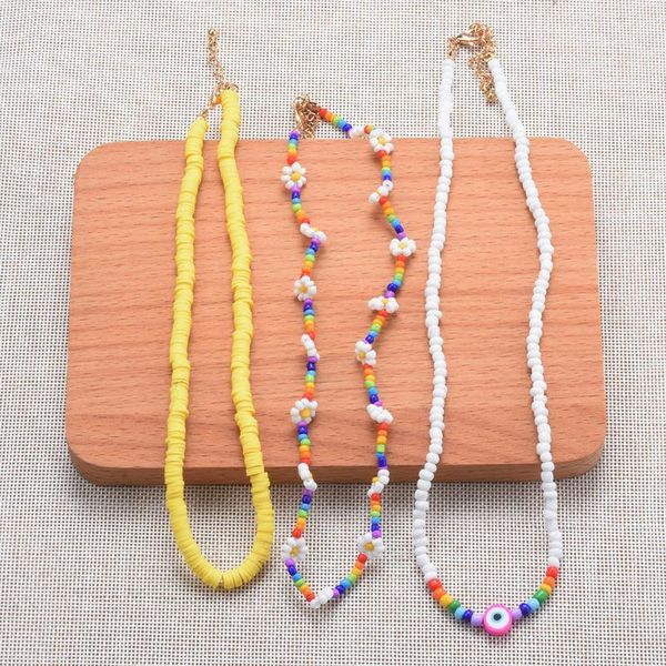 pendant necklaces 3 pcs /set fashion colorful clay flower choker necklace for women bohemian adjustable soft pottery collar boho jewelry, Silver
pendant necklaces 3 pcs /set fashion colorful clay flower choker necklace for women bohemian adjustable soft pottery collar boho jewelry, Silver