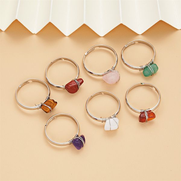 european and american new tiger eye solitaire ring fashion natural stone crystal gravel winding open rings bulk wholesale item, Golden;silver
european and american new tiger eye solitaire ring fashion natural stone crystal gravel winding open rings bulk wholesale item, Golden;silver