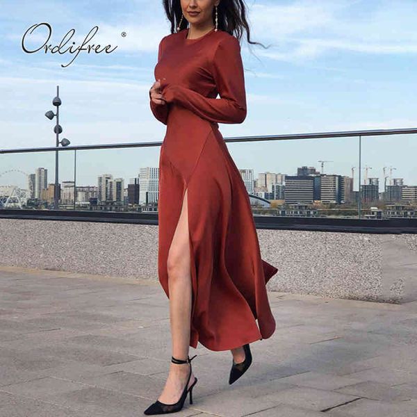 summer autumn women satin party sleeve vintage elegant lady split long silk dress 210415, Black;gray
summer autumn women satin party sleeve vintage elegant lady split long silk dress 210415, Black;gray