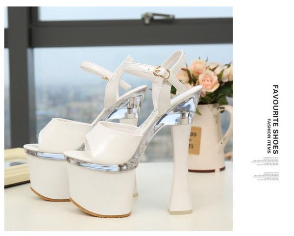 dress shoes 2021 fashion high-heeled 18 cm thick with super high heel sandals, Black
dress shoes 2021 fashion high-heeled 18 cm thick with super high heel sandals, Black