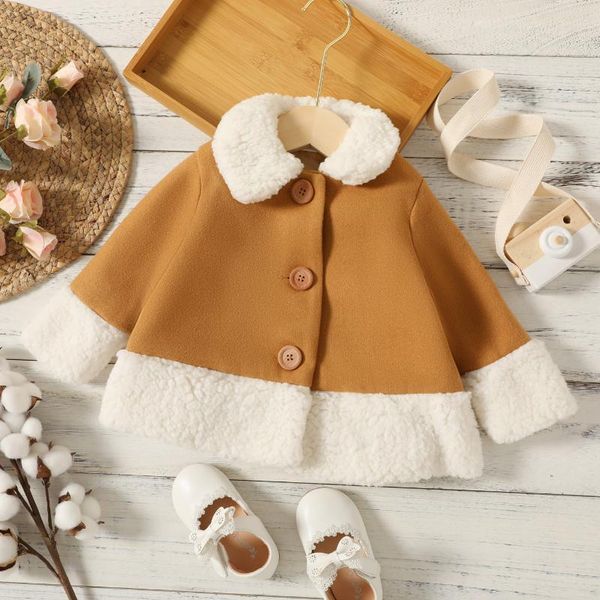 jackets patpat toddler girl colorblock fuzzy lapel collar button design coat, Blue;gray
jackets patpat toddler girl colorblock fuzzy lapel collar button design coat, Blue;gray