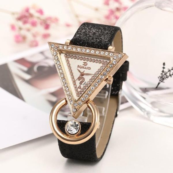 women's watches rhinestone tria-ngle dial shim-mer faux leather band women quartz wrist watch wristwatches, Slivery;brown
women's watches rhinestone tria-ngle dial shim-mer faux leather band women quartz wrist watch wristwatches, Slivery;brown