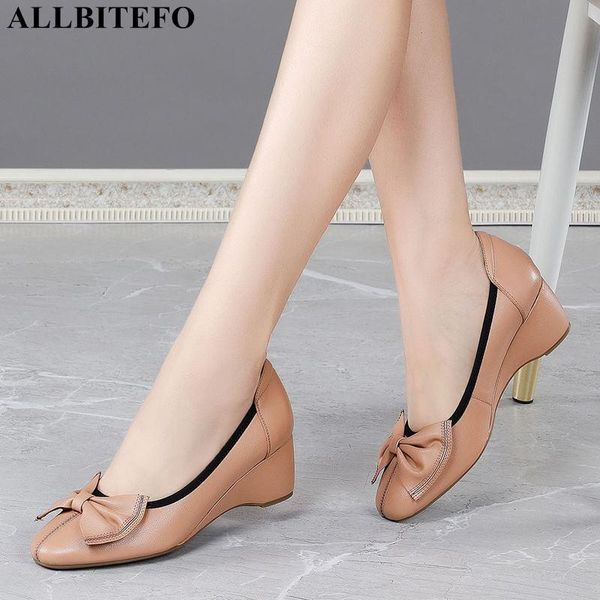 dress shoes allbitefo size 34-42 bow design soft genuine leather fashion high heels wedges heel women, Black
dress shoes allbitefo size 34-42 bow design soft genuine leather fashion high heels wedges heel women, Black