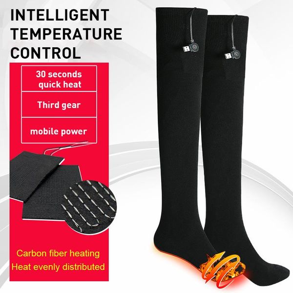high tube terry heating socks winter thermal usb charging carbon fiber short keep foot warm thermosocks sports, Black
high tube terry heating socks winter thermal usb charging carbon fiber short keep foot warm thermosocks sports, Black