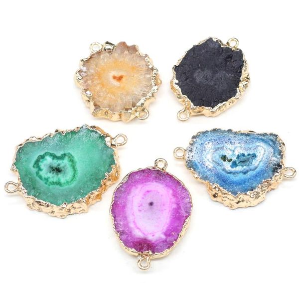 natural stone connector irregular round agate gilt edge fashion jewelry for diy necklace 15x20-20x30mm charms, Bronze;silver
natural stone connector irregular round agate gilt edge fashion jewelry for diy necklace 15x20-20x30mm charms, Bronze;silver