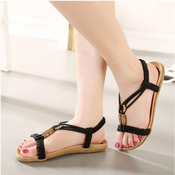 sandals ethnic style elegant women 2021 summer bohemian beach braided shoes simple retro beaded large size flat, Black
sandals ethnic style elegant women 2021 summer bohemian beach braided shoes simple retro beaded large size flat, Black