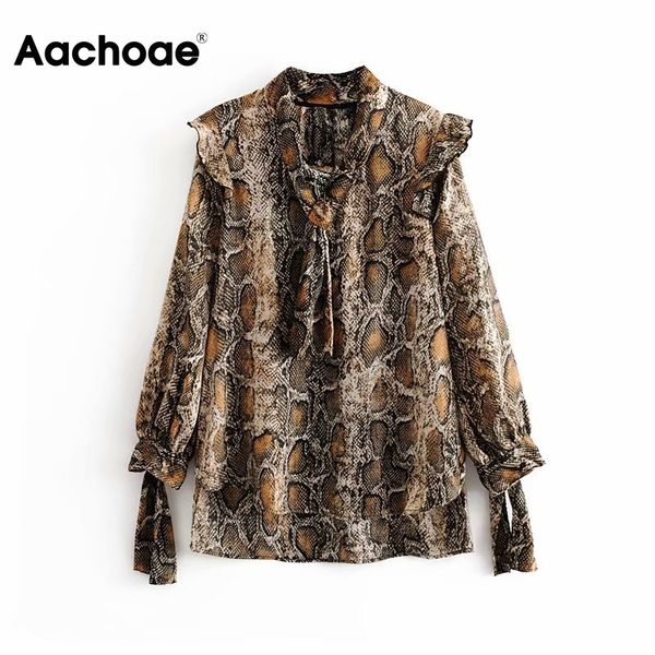 chic stylish ruffles snake print blouse women bow tie neck streetwear shirt female long sleeve office ladies blouse, Black;white
chic stylish ruffles snake print blouse women bow tie neck streetwear shirt female long sleeve office ladies blouse, Black;white