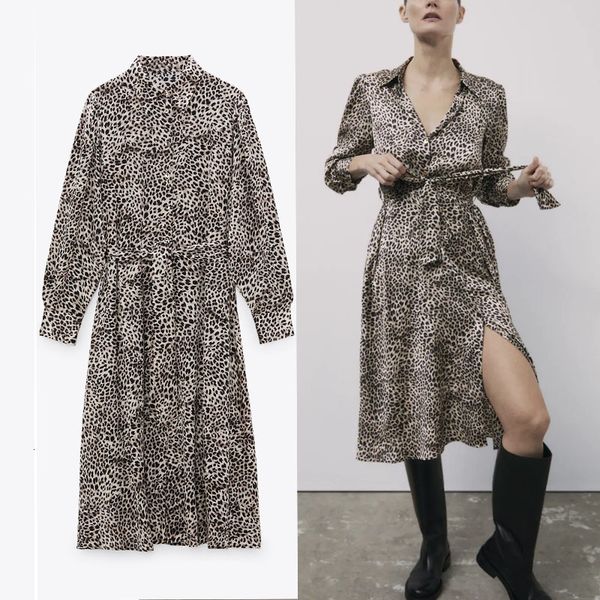 dresses za vintage satin animal print women long sleeve self belt leopard midi es female fashion button fitted vestido, Black;gray
dresses za vintage satin animal print women long sleeve self belt leopard midi es female fashion button fitted vestido, Black;gray