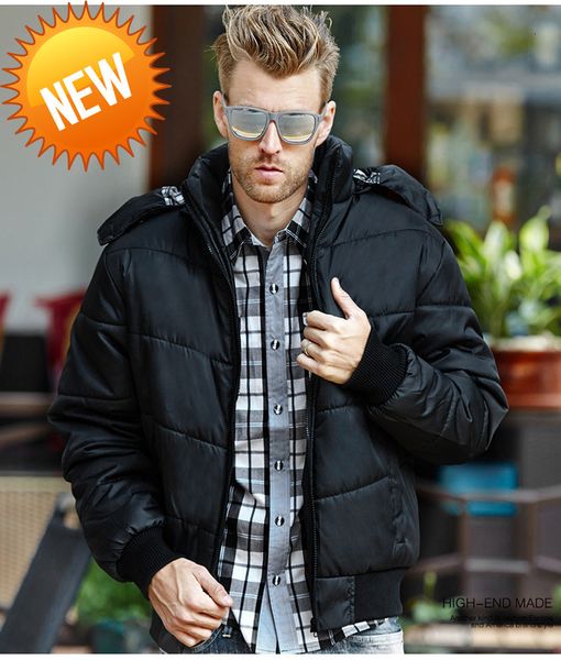 men's down jacket winter warm cotton mens hooded coat padded hood thickened wool collar korean style men 2021, Black
men's down jacket winter warm cotton mens hooded coat padded hood thickened wool collar korean style men 2021, Black