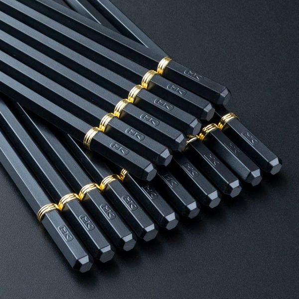 chopsticks 10pairs japanese style non-slip stick black gold reusable sushi tableware high temperature resistance
chopsticks 10pairs japanese style non-slip stick black gold reusable sushi tableware high temperature resistance
