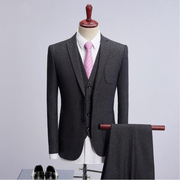 men's suits & blazers suit men single breasted woolen slim fit business wedding tuxedo classic 3 pieces terno masculino, White;black
men's suits & blazers suit men single breasted woolen slim fit business wedding tuxedo classic 3 pieces terno masculino, White;black