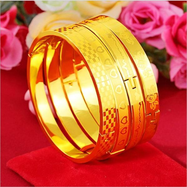 bangle hi 4pcs/lot 24k gold bracelet fashion card buckle bangles for women wedding love flower jewelry gifts, Black
bangle hi 4pcs/lot 24k gold bracelet fashion card buckle bangles for women wedding love flower jewelry gifts, Black
