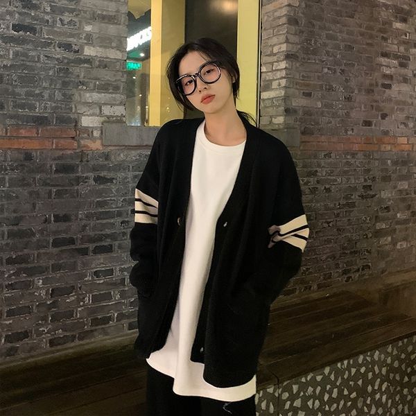 women's knits & tees sweater cardigan y2k korean fashion long sleeve kawaii sweaters autumn clothes womens black knitted cloth, White
women's knits & tees sweater cardigan y2k korean fashion long sleeve kawaii sweaters autumn clothes womens black knitted cloth, White