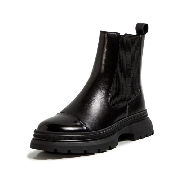 boots concise elastic band platform female women autumn winter genuine leather chunky heels shoes working party woman, Black
boots concise elastic band platform female women autumn winter genuine leather chunky heels shoes working party woman, Black