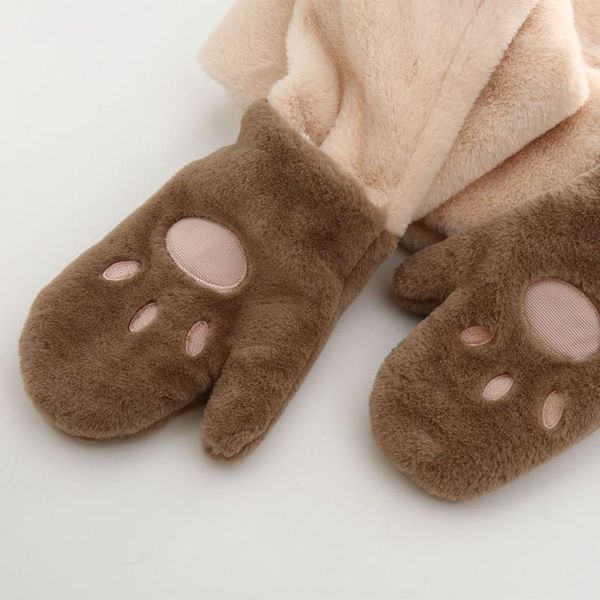 berets lovely plush thicken hat scarf gloves three-piece winter hats warm cycling bear ears, Blue;gray
berets lovely plush thicken hat scarf gloves three-piece winter hats warm cycling bear ears, Blue;gray