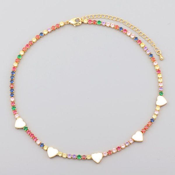 chokers fashion yellow gold color colorful zircon & white heart adjustable sweet romantic necklace for women girls fine jewelry, Golden;silver
chokers fashion yellow gold color colorful zircon & white heart adjustable sweet romantic necklace for women girls fine jewelry, Golden;silver