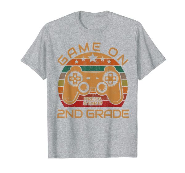 Game On 2nd Grade First Day Gamer Gift Back to School T-Shirt, Mainly pictures