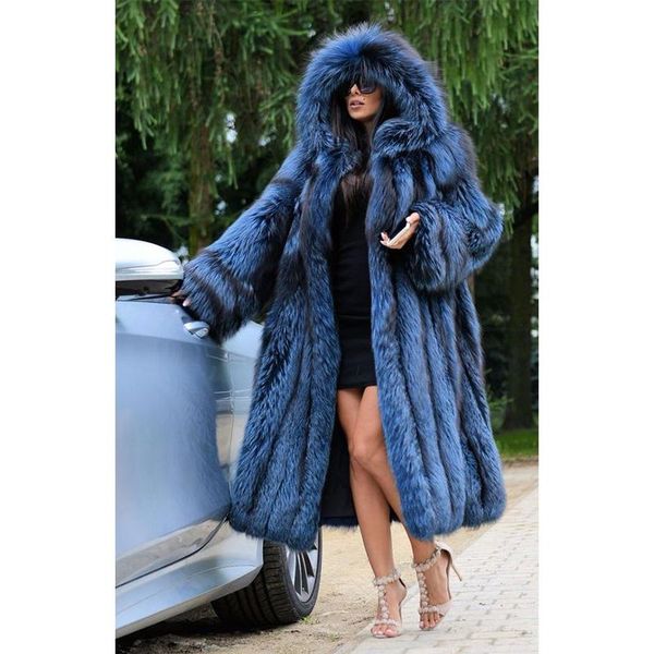 women's fur & faux fursarcar 2021 real natrual jacket with hood women winter coat fashion luxurious long blue outwear, Black
women's fur & faux fursarcar 2021 real natrual jacket with hood women winter coat fashion luxurious long blue outwear, Black