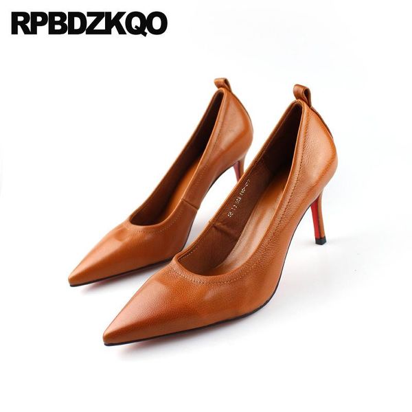 dress shoes fashion pointed toe 3 inch genuine leather scarpin luxury women designers high heels pumps medium brown china size 33 2021, Black
dress shoes fashion pointed toe 3 inch genuine leather scarpin luxury women designers high heels pumps medium brown china size 33 2021, Black