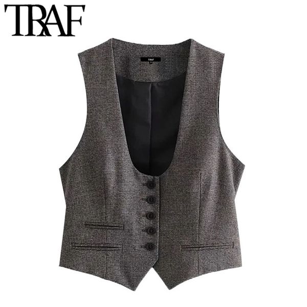 women fashion single breasted check waistcoat vintage sleeveless back tab female vest coat chic 210507, Black;white
women fashion single breasted check waistcoat vintage sleeveless back tab female vest coat chic 210507, Black;white