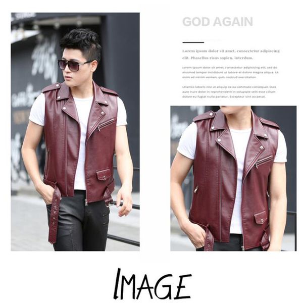 men's fur & faux jacket men pu leather vest locomotive rock tide male fashion clothes streetwear clothing y0bg, Black
men's fur & faux jacket men pu leather vest locomotive rock tide male fashion clothes streetwear clothing y0bg, Black