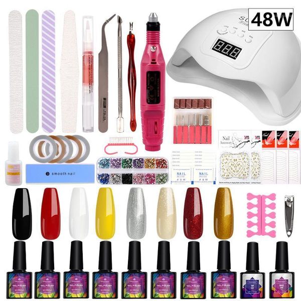 phoenixy manicure set 48w uv lamp gel nail polish kit 8pcs varnish coat base tools drill1
phoenixy manicure set 48w uv lamp gel nail polish kit 8pcs varnish coat base tools drill1
