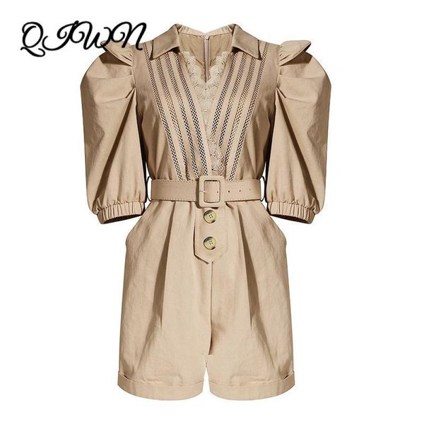 women's jumpsuits & rompers runway 2021 fashion women lace-up puff sleeve v-neck hollow tooling jumpsuit shorts female summer tide bran, Black;white
women's jumpsuits & rompers runway 2021 fashion women lace-up puff sleeve v-neck hollow tooling jumpsuit shorts female summer tide bran, Black;white