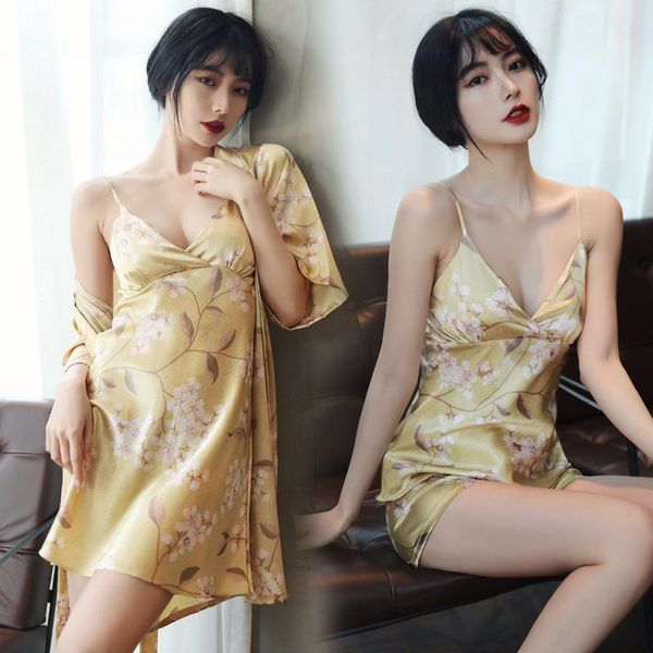 women's sleepwear yellow female print 4pcs robe gown sets rayon nightgown kimono bath& shorts pajamas suit spring loungewear home dress, Black;red
women's sleepwear yellow female print 4pcs robe gown sets rayon nightgown kimono bath& shorts pajamas suit spring loungewear home dress, Black;red