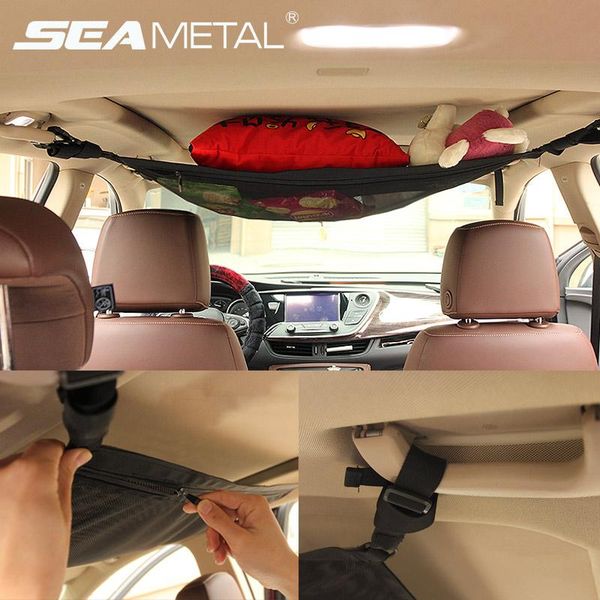 car organizer 80*55cm ceiling storage nets pocket roof bag zipper polyester mesh universal auto for stowing tidying
car organizer 80*55cm ceiling storage nets pocket roof bag zipper polyester mesh universal auto for stowing tidying