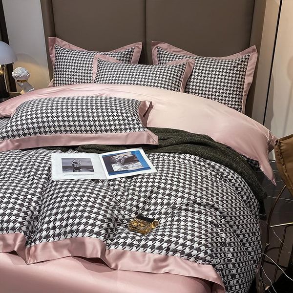 bedding sets luxury houndstooth set cotton silky soft duvet cover 220x240 bed linen sheet king size 4pcs
bedding sets luxury houndstooth set cotton silky soft duvet cover 220x240 bed linen sheet king size 4pcs