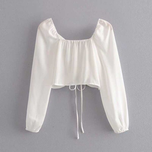 women's blouses & shirts women black white dot print long sleeve shirt retro square collar adjust rope hem short blouse sweet r3s9
women's blouses & shirts women black white dot print long sleeve shirt retro square collar adjust rope hem short blouse sweet r3s9