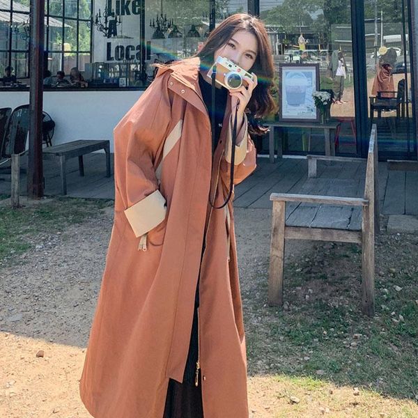 women's trench coats spring turn-down collar zipper long coat women korean big size windbreaker fashion loose classic fy108, Tan;black
women's trench coats spring turn-down collar zipper long coat women korean big size windbreaker fashion loose classic fy108, Tan;black
