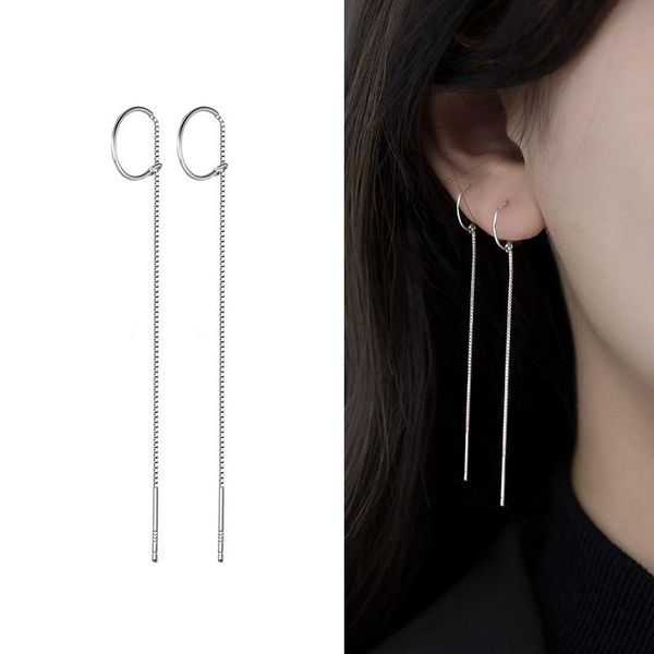 dangle & chandelier real 925 sterling silver simple box chain drop earrings c shape long earring hypoallergenic jewelry for women
dangle & chandelier real 925 sterling silver simple box chain drop earrings c shape long earring hypoallergenic jewelry for women